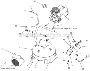 Page A Diagram and Parts List for CPF23400P Type 2 Porter Cable Compressor